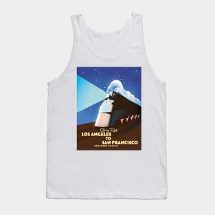 Los Angeles to San Francisco Rail poster Tank Top